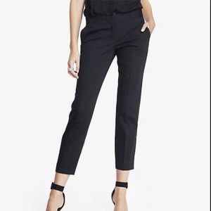 Express Black Cropped Editor Pants